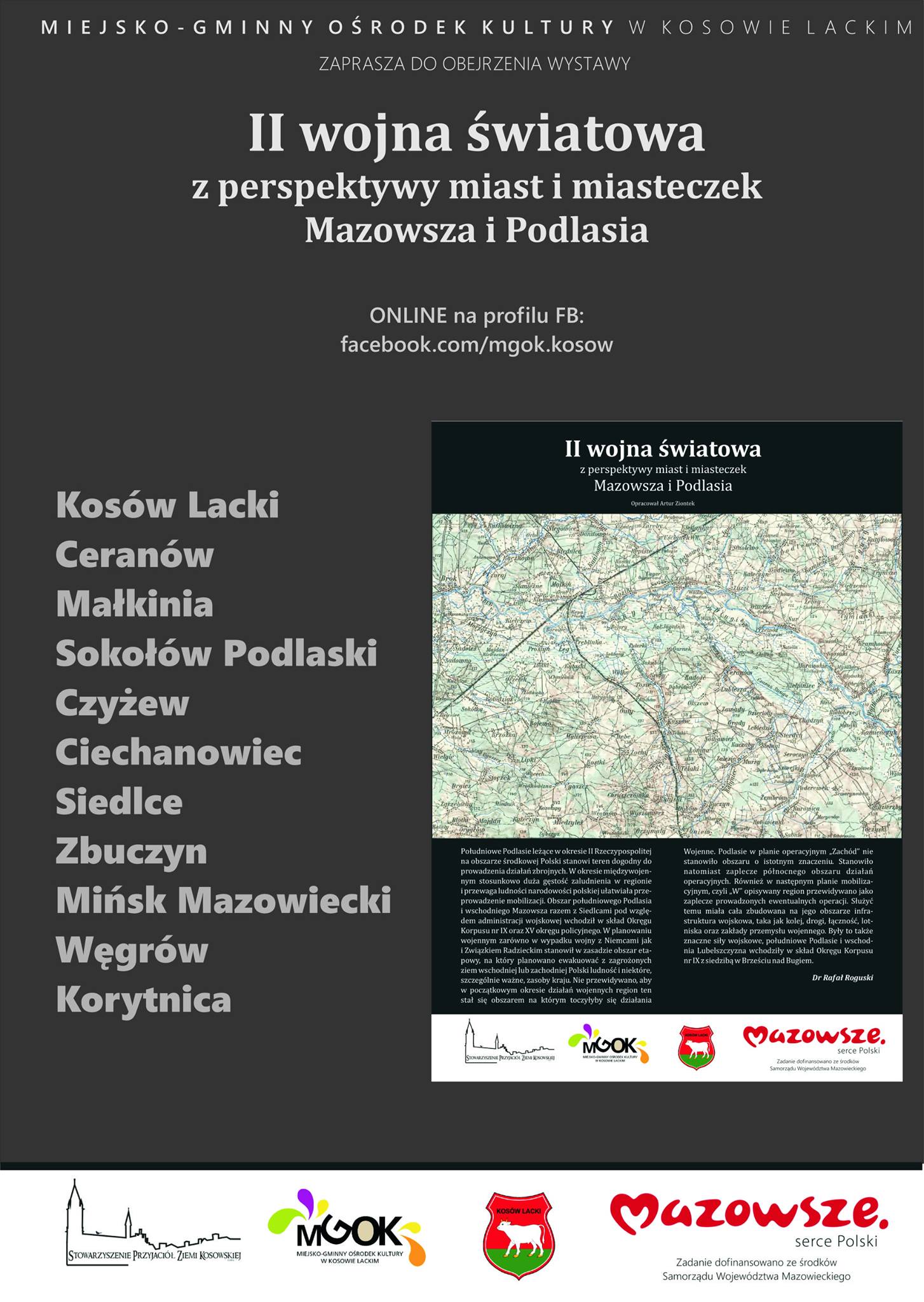 wystawa 2 wojna światowa z perspektywy miast i miasteczek na mazowszu i podlasiu - plansza 1